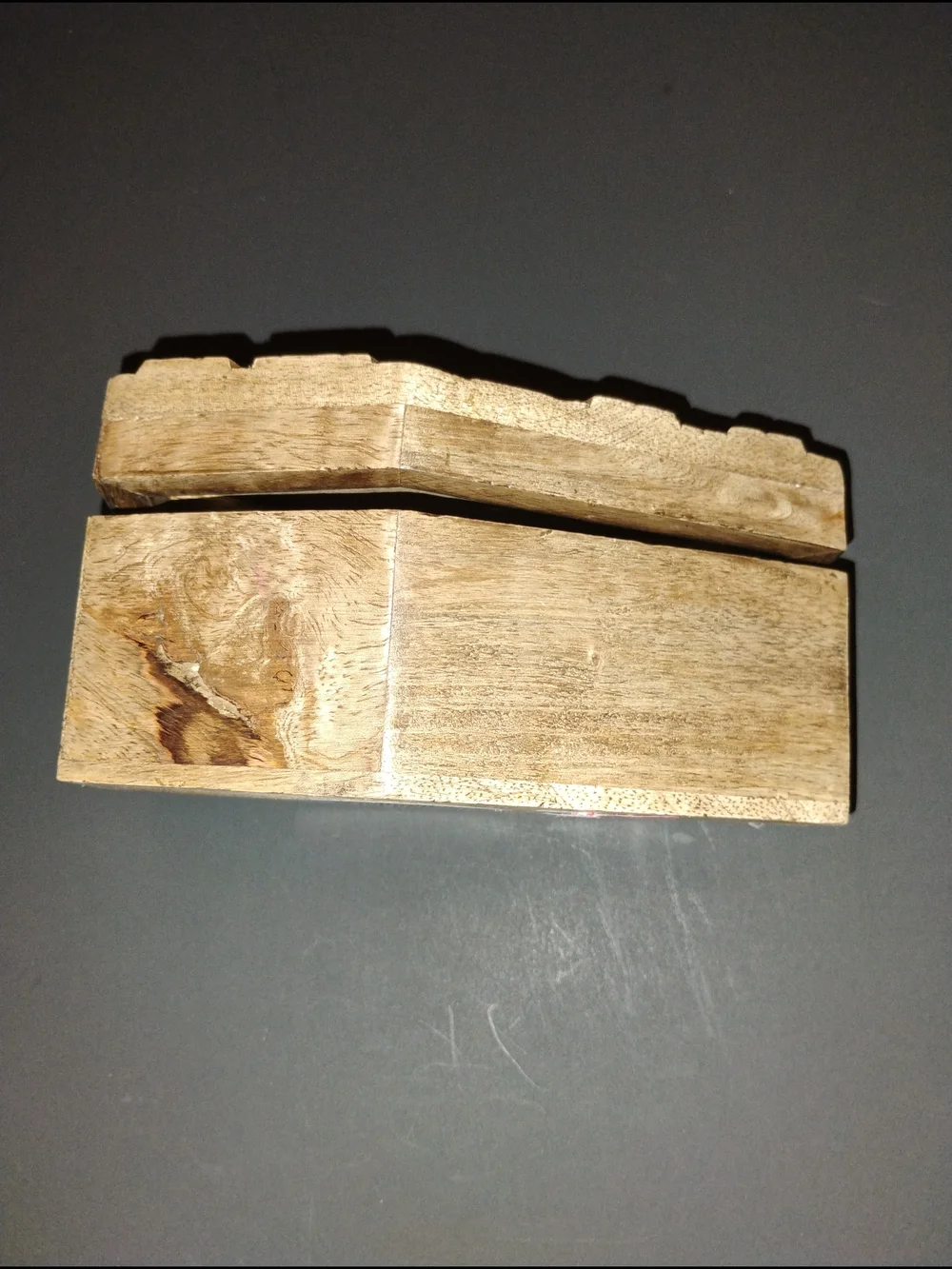 Wooden Coffin Two Wick Candle NWT